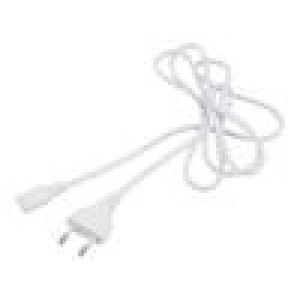 Kabel 2x0,75mm2 CEE 7/7 (E/F) vidlice,IEC C7 zásuvka PVC