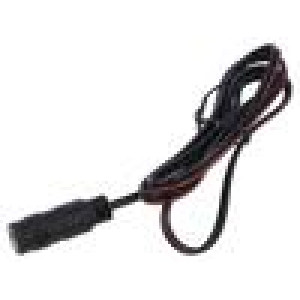Kabel 2x0,5mm2 vodiče,DC 5,5/2,1 zásuvka přímý černá 0,8m
