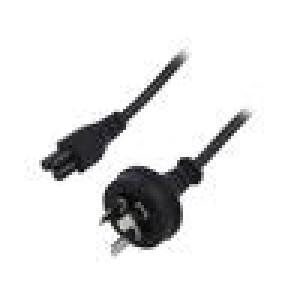 Cable 3x0.75mm2 IEC C13 female,SP-18P PVC 1.8m black 2.5A