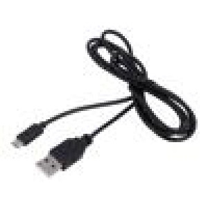Kabel USB 2.0 USB A vidlice,USB B vidlice 1,4m černá PVC 60W