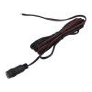 Kabel 2x0,5mm2 vodiče,DC 5,5/2,1 zásuvka přímý černá 2m