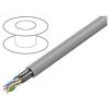 Vodič U/FTP 4x2x23AWG 6a drát Cu PVC šedá 305m Økab: 7,8mm