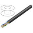 Vodič U/UTP 4x2x23AWG drát CCA PVC černá 305m Økab: 5,6mm