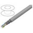 Vodič S/FTP 4x2x23AWG 7 drát Cu LSZH šedá 305m Økab: 7,8mm