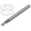 Vodič U/FTP 4x2x23AWG 6a drát Cu LSZH šedá 305m Økab: 7,5mm