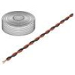 Vodič 2x0,04mm2 lanko Cu PVC černá,červená 60V -10÷85°C 100m