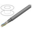 Vodič SF/UTP 4x2x24AWG 7 drát Cu PVC šedá 305m Økab: 6,5mm