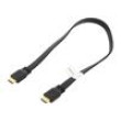 Kabel HDMI 2.0,plochý HDMI vidlice,z obou stran PVC 0,5m