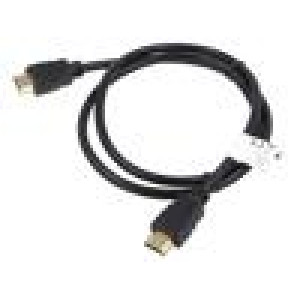 Kabel HDMI 1.4 HDMI vidlice,z obou stran PVC 1m černá 30AWG