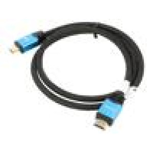 Kabel HDMI 2.0 HDMI vidlice,z obou stran textilní 1m černá