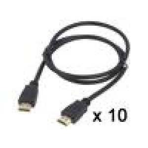 Kabel HDMI 1.4 HDMI vidlice,z obou stran PVC 1m černá 30AWG