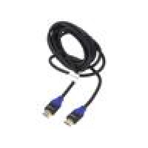 Kabel HDMI 2.0 HDMI vidlice,z obou stran PVC 3m černá 30AWG