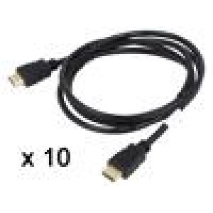 Kabel HDMI 1.4 HDMI vidlice,z obou stran PVC 1,8m černá