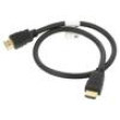 Kabel HDMI 1.4 HDMI vidlice,z obou stran PVC 0,5m černá