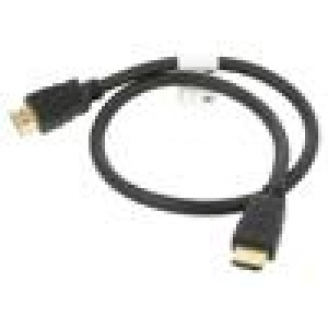 Kabel HDMI 1.4 HDMI vidlice,z obou stran PVC 0,5m černá