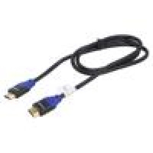 Kabel HDMI 2.0 HDMI vidlice,z obou stran PVC 1m černá 30AWG