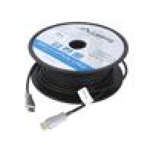 Kabel HDMI 2.0 HDMI vidlice,z obou stran PVC Dél: 30m černá