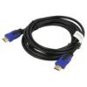 Kabel HDMI 2.0 HDMI vidlice,z obou stran PVC 3m černá 30AWG
