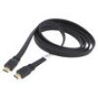 Kabel HDMI 2.0,plochý HDMI vidlice,z obou stran PVC 3m černá