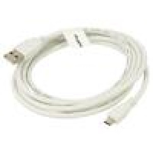 Kabel USB 2.0 USB A vidlice,USB B micro vidlice zlacený 1,8m