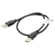 Kabel USB 2.0 USB A vidlice,z obou stran niklovaný 0,5m PVC
