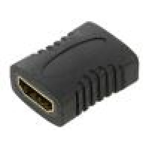 Adaptér HDMI 1.4 HDMI zásuvka,z obou stran černá Mat.těl: ABS