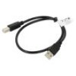 Kabel USB 2.0 USB A vidlice,USB B vidlice zlacený 0,5m černá