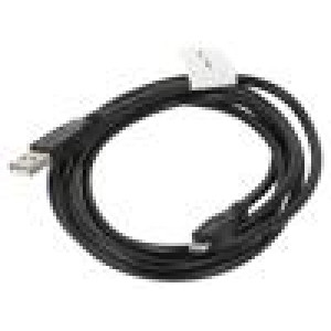 Kabel USB 2.0 USB A vidlice,USB B micro vidlice zlacený 1,8m