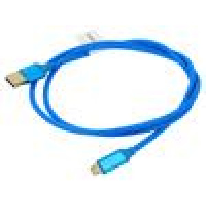 Kabel USB 2.0 USB A vidlice,USB B micro vidlice zlacený 1m