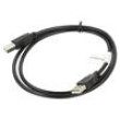 Kabel USB 2.0 USB A vidlice,USB B vidlice zlacený 1m černá