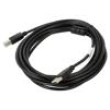 Kabel USB 2.0 USB A vidlice,USB B vidlice zlacený 5m černá