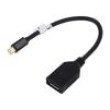 Adaptér DisplayPort 1.1a 0,1m černá Mat.těl: ABS