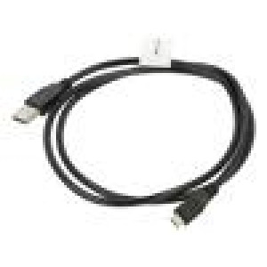 Kabel USB 2.0 USB A vidlice,USB B micro vidlice zlacený 1m