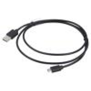 Kabel USB 2.0 USB A vidlice,USB B micro vidlice zlacený 1m
