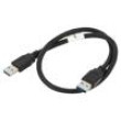 Kabel USB 3.0 USB A vidlice,z obou stran niklovaný 0,5m PVC