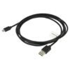 Kabel USB 2.0 USB A vidlice,USB B micro vidlice zlacený 1,8m