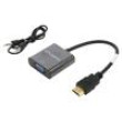 Adapter HDMI 1.4 HDMI plug,Jack 3.5mm socket,VGA female 0.2m