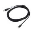 Kabel USB 2.0 USB B vidlice,USB C vidlice zlacený 3m černá