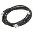 Kabel USB 2.0 USB A vidlice,USB B vidlice zlacený 1,8m černá