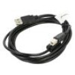 Kabel USB 2.0 USB A vidlice,USB B vidlice zlacený 1,8m černá