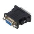 Adapter DVI-I (24+5) plug,VGA female black Enclos.mat: ABS