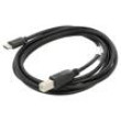 Kabel USB 2.0 USB B vidlice,USB C vidlice zlacený 1,8m černá