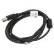 Kabel USB 2.0 USB B vidlice,USB C vidlice zlacený 1,8m černá