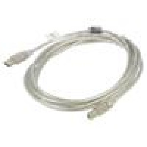 Kabel USB 2.0 USB A vidlice,USB B vidlice zlacený 3m Žíla: Cu
