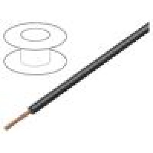 Vodič SiF 1x6mm2 lanko Cu silikon černá -50÷180°C 300V,500V