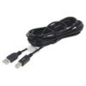 Kabel USB 2.0 USB A vidlice,USB B vidlice zlacený 3m černá