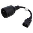 Kabel IEC C14 vidlice,SCHUKO zásuvka PVC Dél: 200mm černá