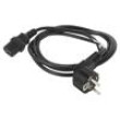 Kabel CEE 7/7 (E/F) úhlová vidlice,IEC C13 zásuvka PVC černá