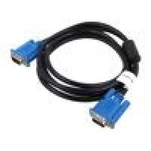 Kabel D-Sub 15 pin vidlice,z obou stran černá 1,8m modrá