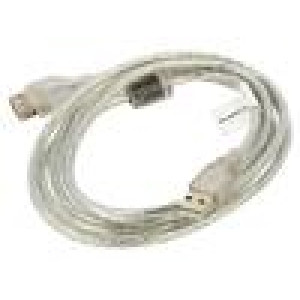 Kabel USB 2.0 USB A zásuvka,USB A vidlice zlacený 1,8m 30AWG